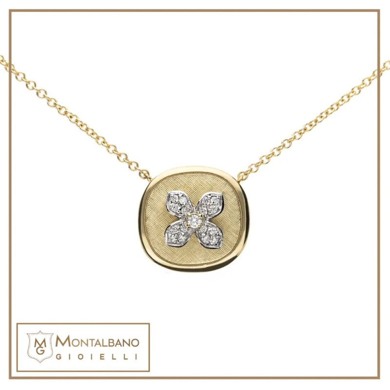 Collana Allegra oro satinato 18 kt